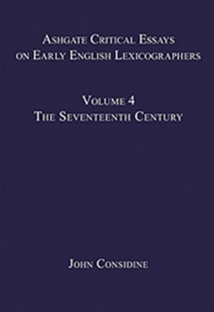 Book cover of: Ashgate Critical Essays on Early English Lexicographers