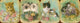 Book cover of: Pocket Note Set of 4 Mini-pads: Vintage Kittens. By: Peony Press Staff