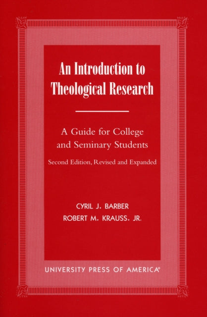 Book cover of: Introduction To Theological Research