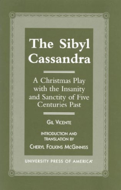 Book cover of: Sibyl Cassandra. By: McGinniss Cheryl Folkins