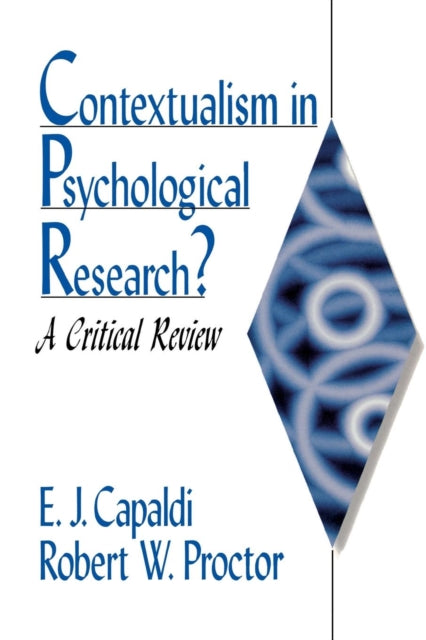 Book cover of: Contextualism in Psychological Research?. By: E. J. Capaldi