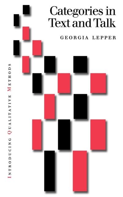 Book cover of: Categories in Text and Talk. By: Georgia Lepper