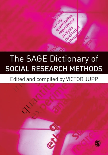 Book cover of: SAGE Dictionary of Social Research Methods. By: Victor Jupp
