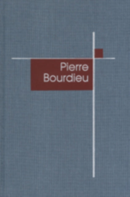 Book cover of: Pierre Bourdieu