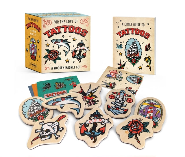 Book cover of: For the Love of Tattoos: A Wooden Magnet Set. By: Verena Hutter
