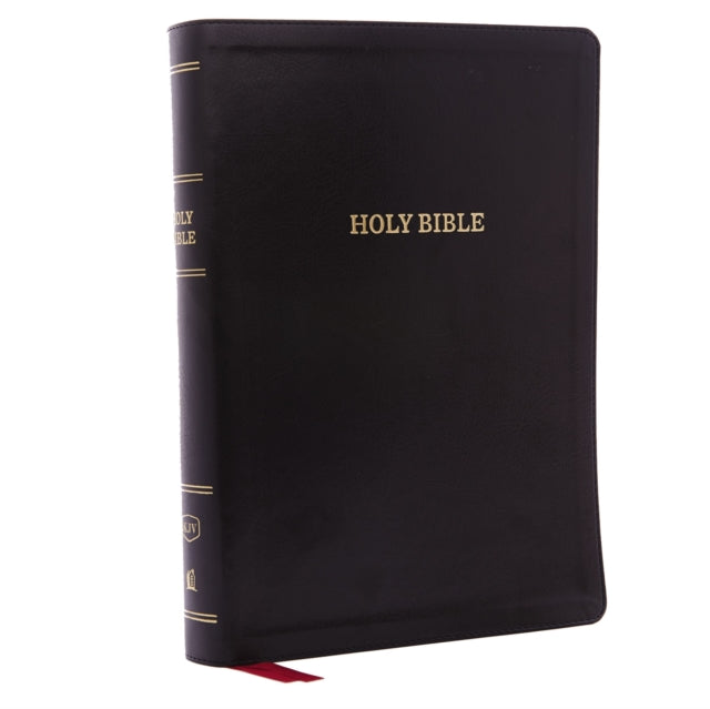 Book cover of: KJV Holy Bible: Super Giant Print with 43,000 Cross References, Deluxe Black Leathersoft, Red Letter, Comfort Print (Thumb Indexed): King James Version. By: Thomas Nelson
