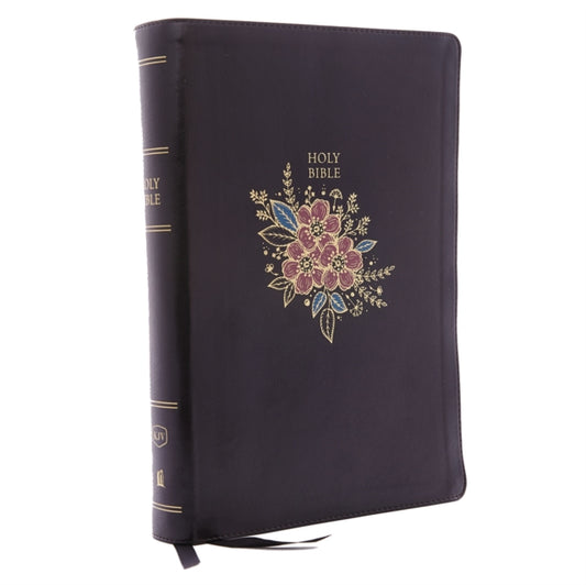 Book cover of: KJV Holy Bible: Super Giant Print with 43,000 Cross References, Deluxe Black Floral Leathersoft, Red Letter, Comfort Print: King James Version. By: Thomas Thomas Nelson