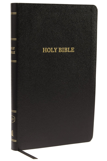 Book cover of: KJV Holy Bible: Thinline with Cross References, Black Bonded Leather, Red Letter, Comfort Print: King James Version. By: Thomas Nelson
