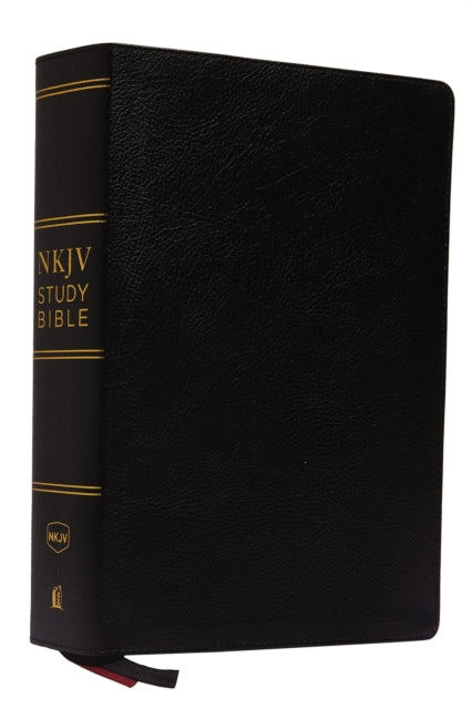 Book cover of: NKJV Study Bible, Premium Bonded Leather, Black, Comfort Print. By: Thomas Thomas Nelson
