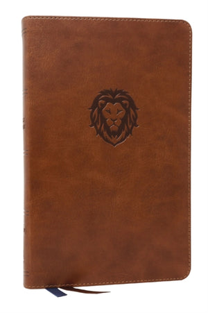 NKJV, Thinline Bible Youth Edition, Leathersoft, Brown, Red Letter, Comfort Print, Holy Bible, New King James Version