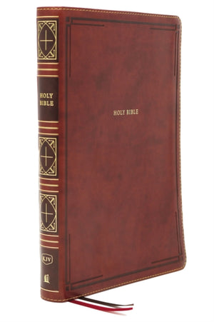 KJV Holy Bible: Giant Print Thinline Bible, Brown Leathersoft, Red Letter, Comfort Print