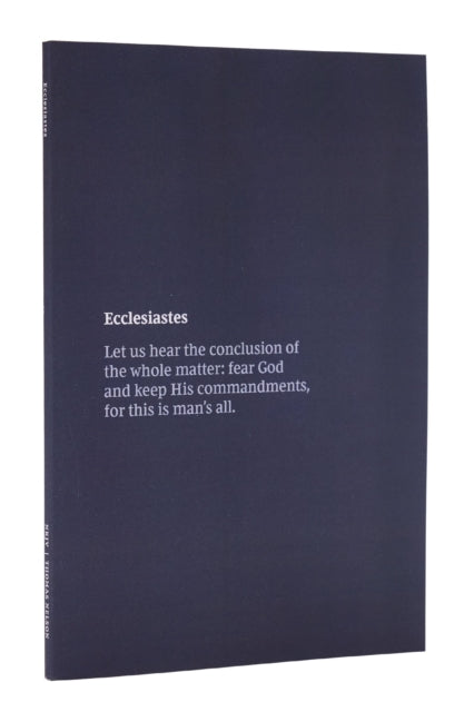 NKJV Bible Journal - Ecclesiastes, Paperback, Comfort Print