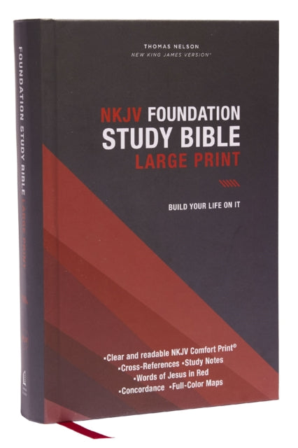 Book cover of: NKJV, Foundation Study Bible, Large Print, Hardcover, Red Letter, Comfort Print