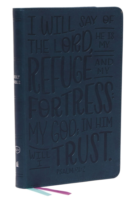 Book cover of: KJV Holy Bible: Thinline Youth Edition, Teal Leathersoft, Red Letter, Comfort Print: King James Version (Verse Art Cover Collection). By: Zondervan Publishing Company