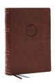 Book cover of: Life in Christ Bible: Discovering, Believing, and Rejoicing in Who God Says You Are  (NKJV, Brown Leathersoft, Thumb Indexed, Red Letter, Comfort Print). By: Zondervan