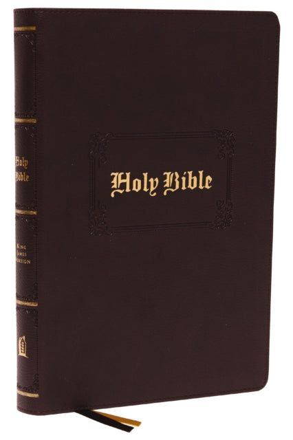 Book cover of: KJV Holy Bible: Large Print with 53,000 Center-Column Cross References, Brown Leathersoft, Red Letter, Comfort Print: King James Version. By: Zondervan Publishing Company