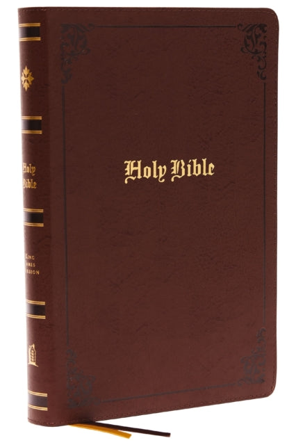 Book cover of: KJV Holy Bible: Large Print with 53,000 Center-Column Cross References, Brown Bonded Leather, Red Letter, Comfort Print: King James Version. By: Zondervan Publishing Company