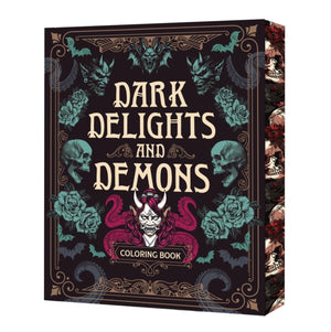 Dark Delights and Demons Coloring Book, Over 150 Macabre Masterpieces to Color with Stunning Sprayed Edges