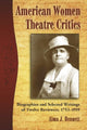 Book cover of: American Women Theatre Critics. By: Alma Bennett