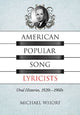 Book cover of: American Popular Song Lyricists. By: Michael Whorf