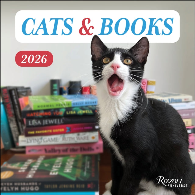 Book cover of: Cats and Books 2026 Wall Calendar