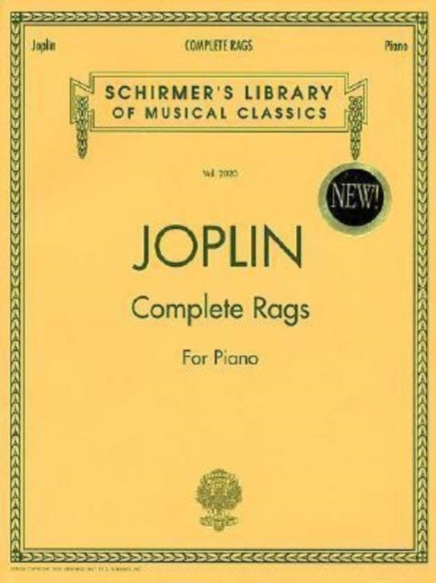 Book cover of: Joplin - Complete Rags for Piano. By: Scott Joplin