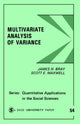 Book cover of: Multivariate Analysis of Variance