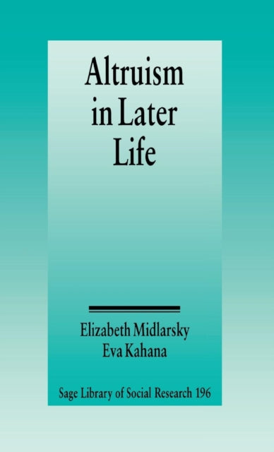 Book cover of: Altruism in Later Life