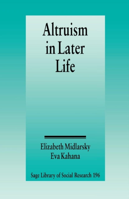Book cover of: Altruism in Later Life