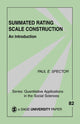 Book cover of: Summated Rating Scale Construction. By: Paul E. Spector