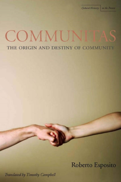 Book cover of: Communitas. By: Roberto Esposito