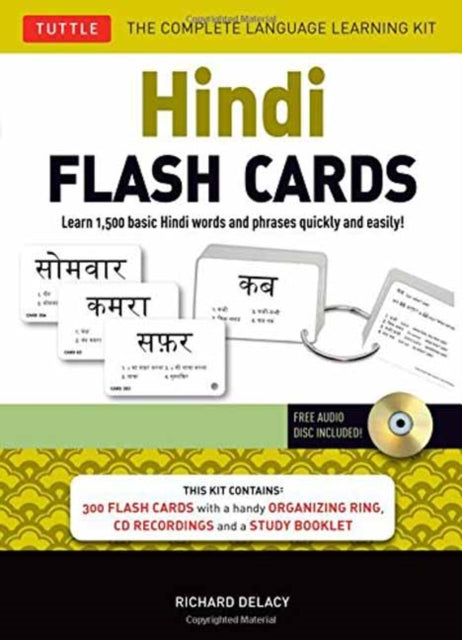 Book cover of: Hindi Flash Cards Kit. By: Richard Delacy