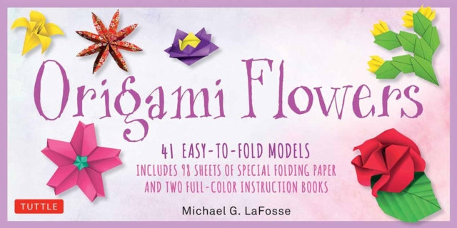 Book cover of: Origami Flowers Kit. By: Michael G. LaFosse