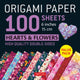 Book cover of: Origami Paper 100 sheets Hearts & Flowers 6" (15 cm). By: Tuttle Tuttle Publishing