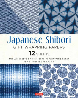Japanese Shibori Gift Wrapping Papers - 12 Sheets, 18 x 24 inch (45 x 61 cm) Wrapping Paper