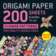 Book cover of: Origami Paper 200 sheets Flower Patterns 6" (15 cm). By: Tuttle Tuttle Publishing