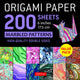 Book cover of: Origami Paper 200 sheets Marbled Patterns 6" (15 cm). By: Tuttle Publishing
