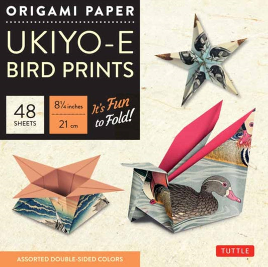 Book cover of: Origami Paper 8 1/4" (21 cm) Ukiyo-e Bird Print 48 Sheets. By: Tuttle Tuttle Publishing