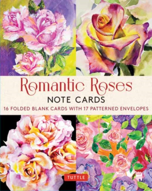 Book cover of: Romantic Roses, 16 Note Cards. By: Tuttle Tuttle Studio