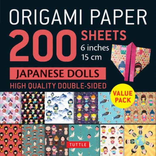 Book cover of: Origami Paper 200 sheets Japanese Dolls 6" (15 cm). By: Tuttle Tuttle Studio