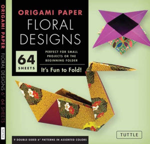 Origami Paper - Floral Designs - 6" - 60 Sheets