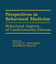 Book cover of: Behavioral Aspects of Cardiovascular Disease