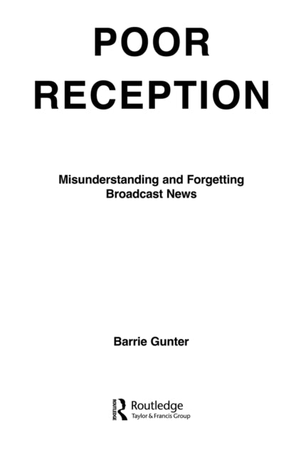 Book cover of: Poor Reception. By: Barrie Gunter