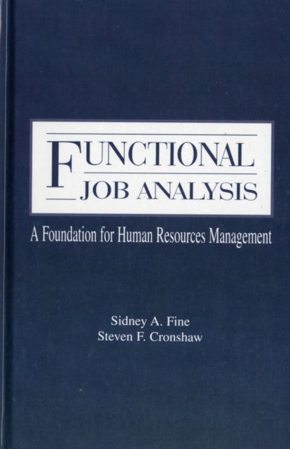 Book cover of: Functional Job Analysis. By: Sidney A. Fine