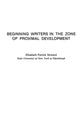 Book cover of: Beginning Writers in the Zone of Proximal Development. By: Elizabeth Petri Steward