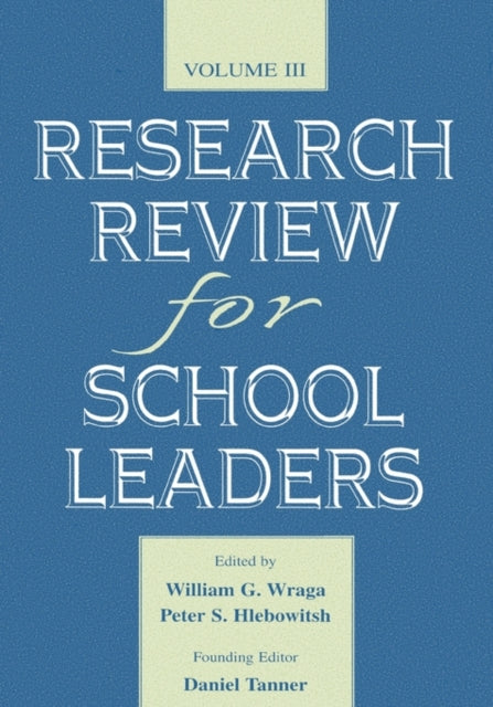 Book cover of: Research Review for School Leaders