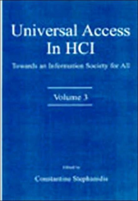 Book cover of: Universal Access in HCI. By: Constantine Stephanidis