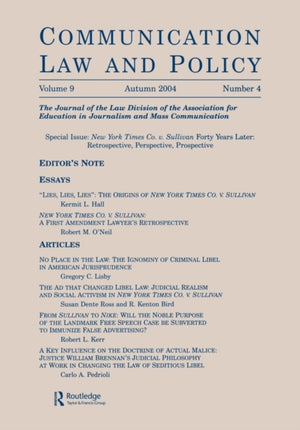 New York Times Co. v. Sullivan Forty Years Later