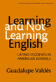 Book cover of: Learning and not Learning English