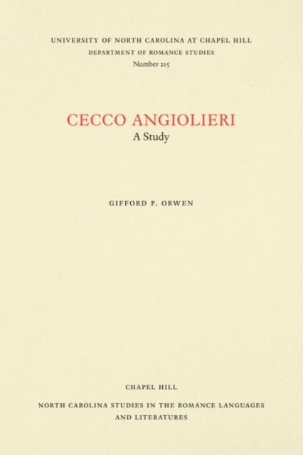 Book cover of: Cecco Angiolieri